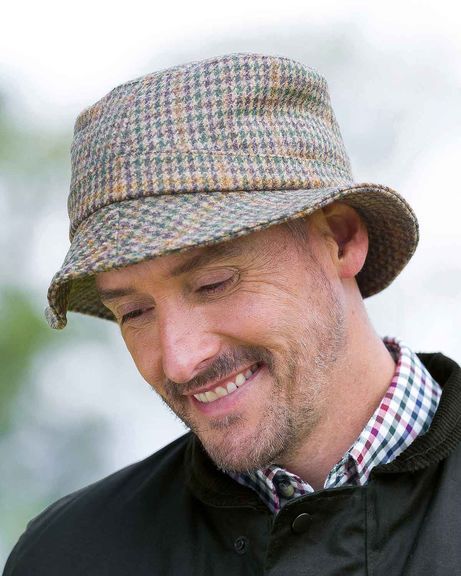Checked Yorkshire Tweed Poacher Hat