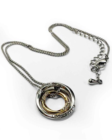 Jayda Double Hoop Pendant Necklace