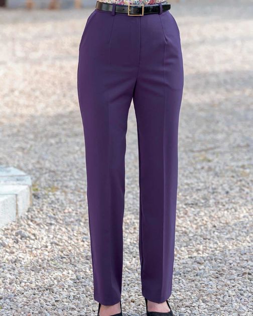 Go Colors Women Solid Purple Ponte Wide Leg Pants L L Buy Go Colors  Women Solid Purple Ponte Wide Leg Pants L L Online at Best Price in  India  Nykaa