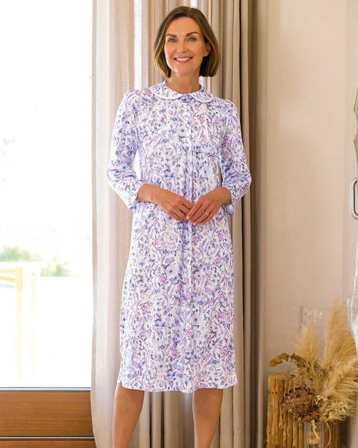 long sleeve nightdress elderly