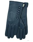Leather Button Detail Gloves