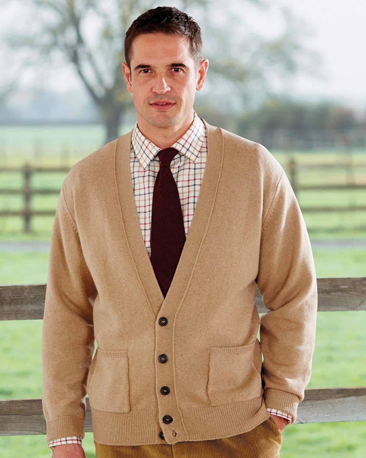 lambswool cardigan mens
