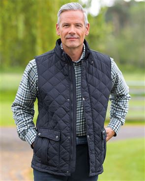 Ashby Navy Body Warmer Quilted Gilet