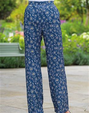 Daisy Super Soft Floral Ladies Trousers
