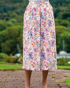 Jacqueline Cotton Floral Skirt