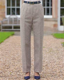 Corfu Ladies Pure Shetland Wool Tweed Trousers