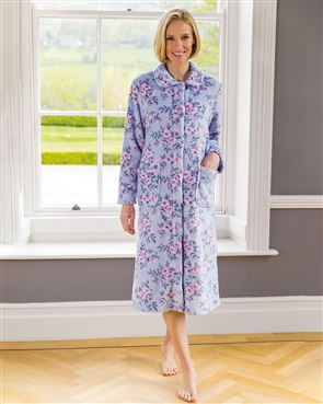 Dressing Gowns for Elderly Ladies | Womens Button Dressing Gowns