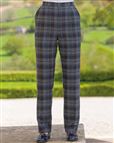 Dover Pull On Wool Blend Checked Trousers
